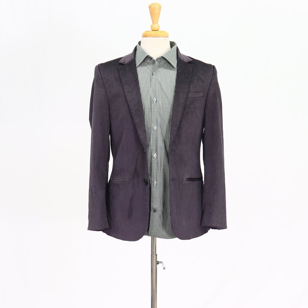 Guess 36S Gray Solid 2-Button Sport Coat Blazer Jacket T288